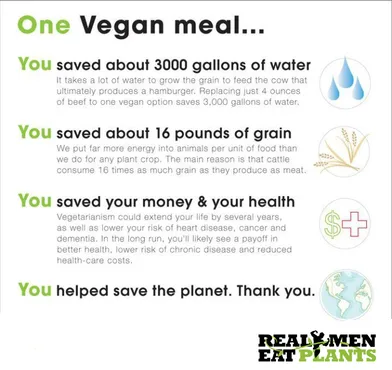 You can save the planet by having one vegan meal.