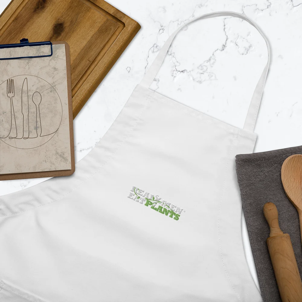 Real Men Eat Plants Embroidered Apron