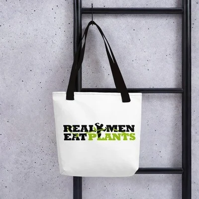 Real Men Eat Plants Tote Bag