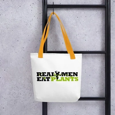 Real Men Eat Plants Tote Bag