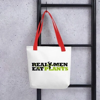 Real Men Eat Plants Tote Bag