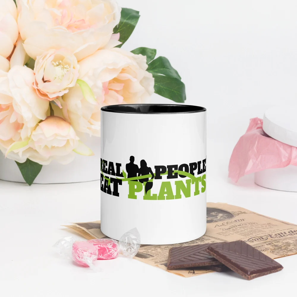 Real People Eat Plants Mug with Color Inside