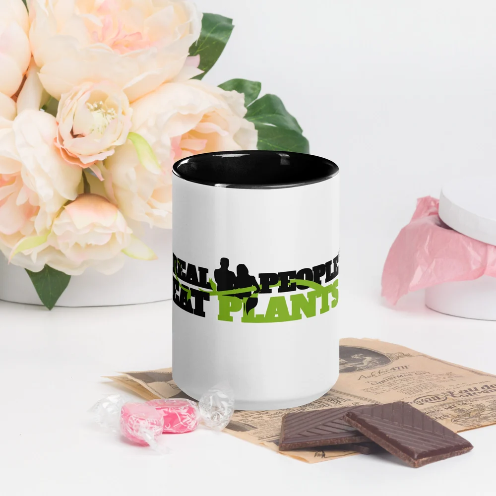 Real People Eat Plants Mug with Color Inside