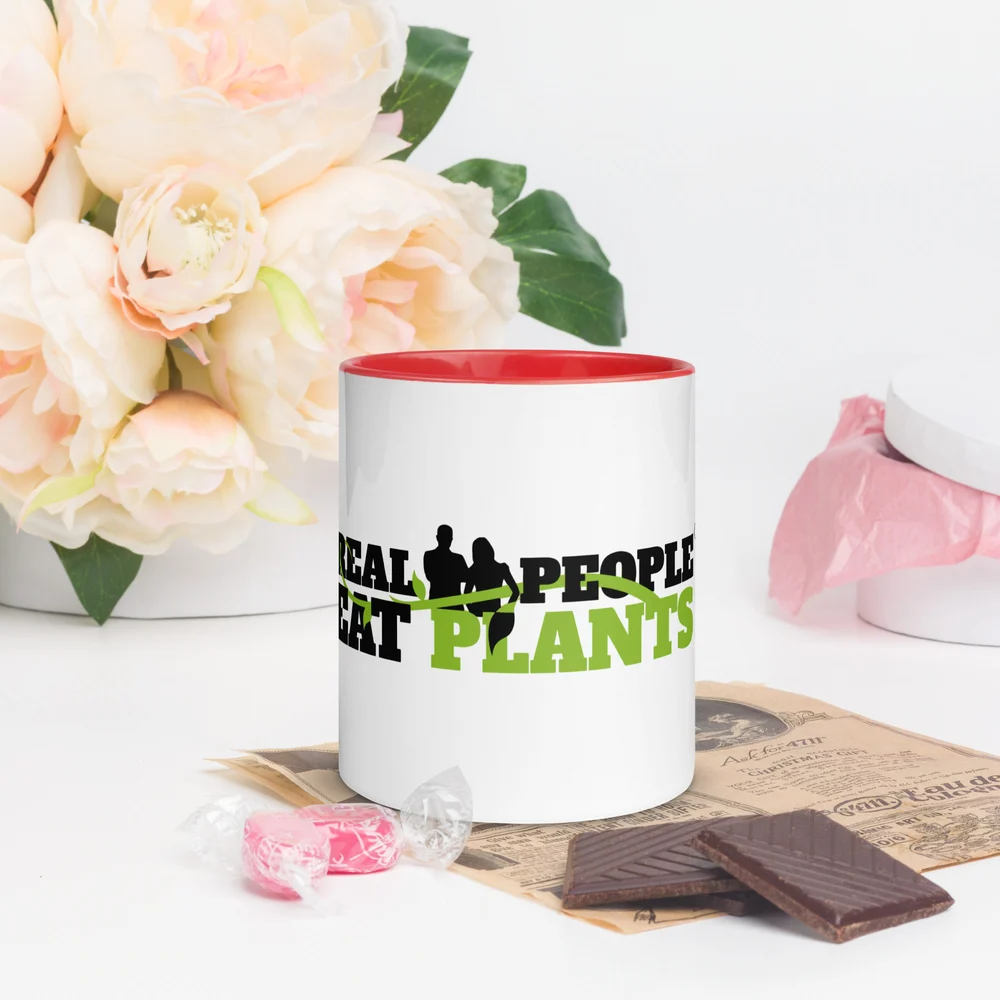 Real People Eat Plants Mug with Color Inside
