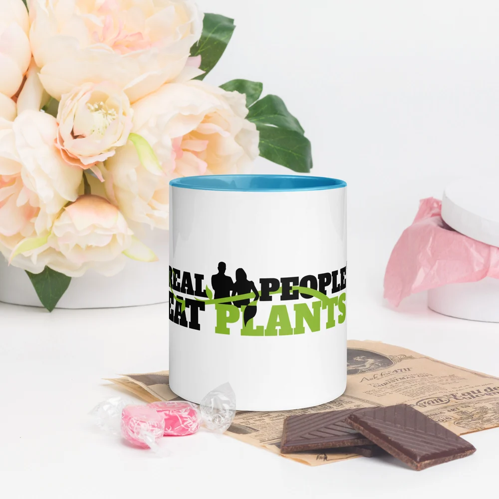 Real People Eat Plants Mug with Color Inside