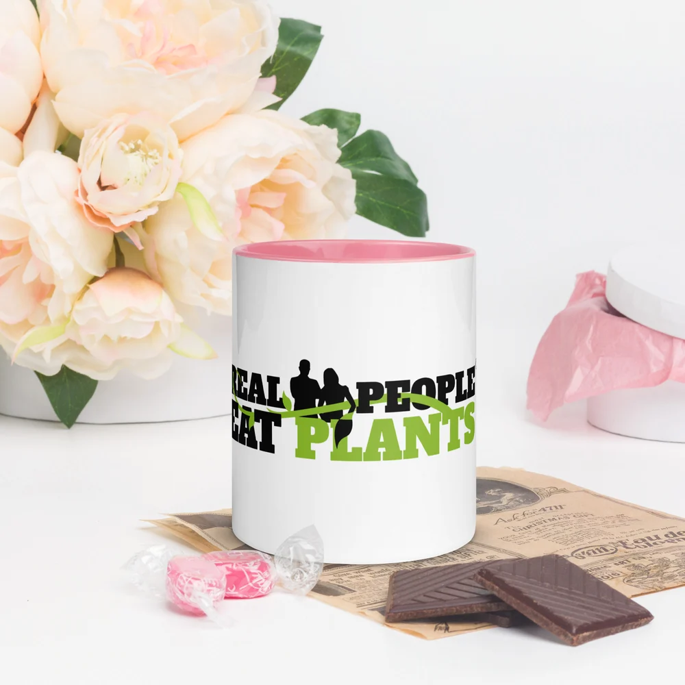Real People Eat Plants Mug with Color Inside