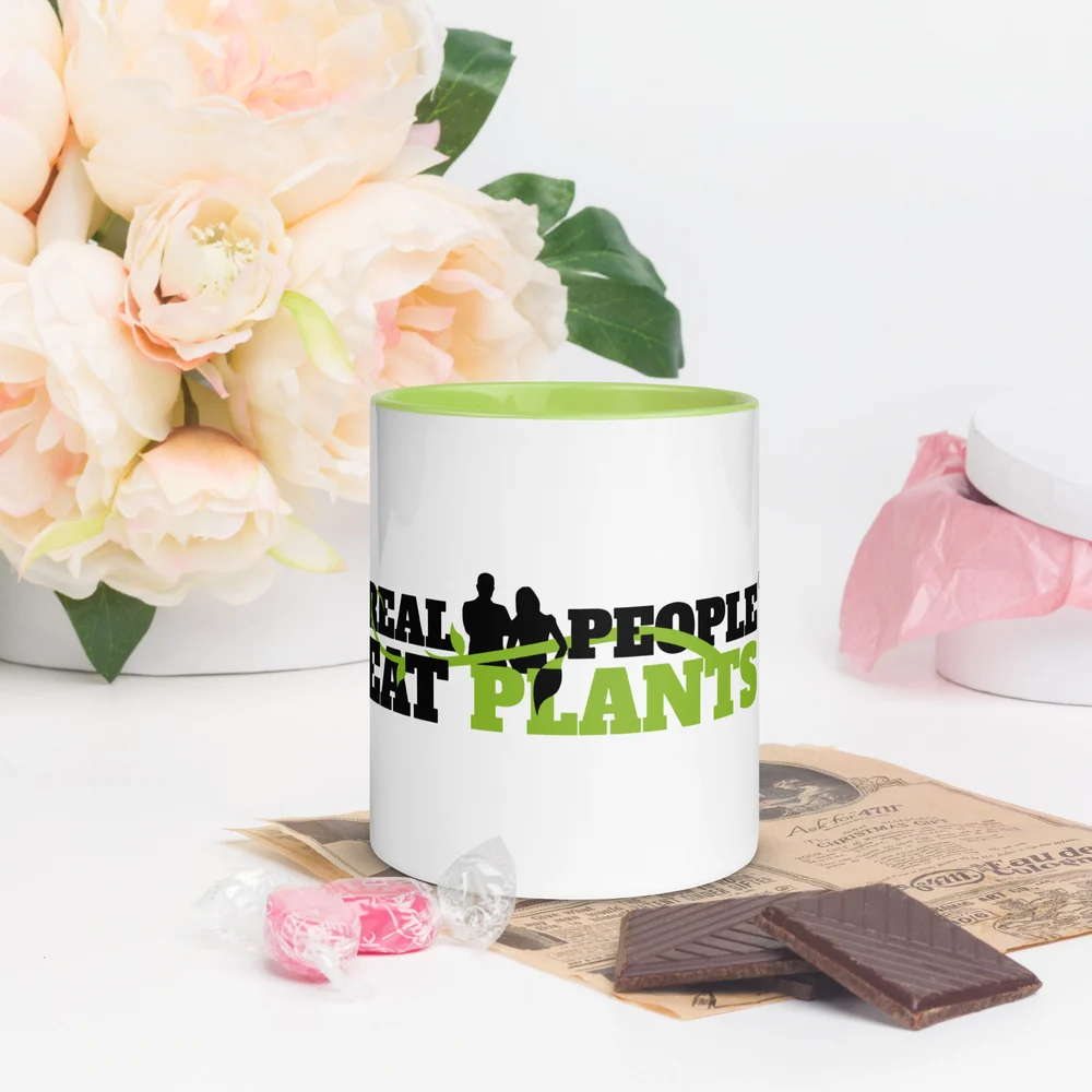Real People Eat Plants Mug with Color Inside