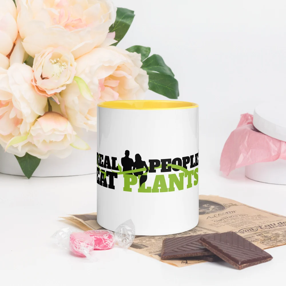 Real People Eat Plants Mug with Color Inside