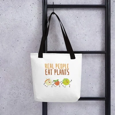 Real People Eat Plants Tote Bag All Fruit